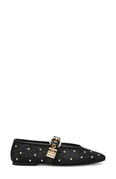 Steve Madden Lucia Mary Jane Flat In Black