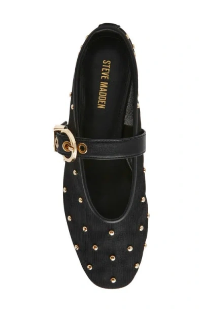 Steve Madden Lucia Mary Jane Flat In Black