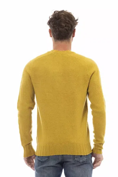 Alpha Studio Yellow Wool Sweater In Yellow
