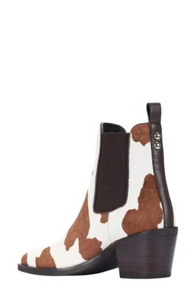 Saint G Sisi Genuine Calf Hair Chelsea Boot In Brown