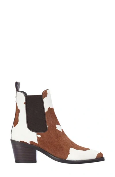 Saint G Sisi Genuine Calf Hair Chelsea Boot In Brown
