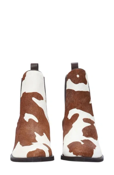 Saint G Sisi Genuine Calf Hair Chelsea Boot In Brown