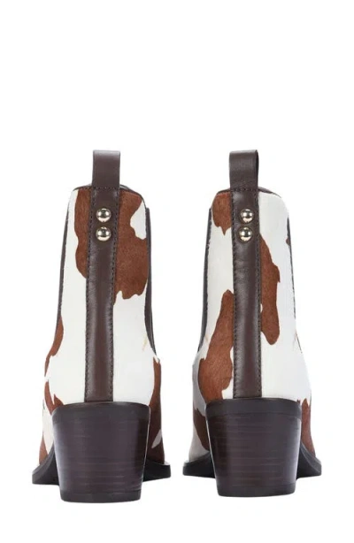 Saint G Sisi Genuine Calf Hair Chelsea Boot In Brown