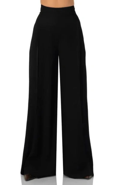 Ivonne Maxi Wide Leg Trousers In Black