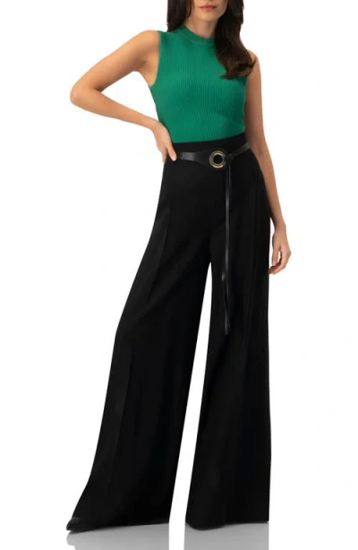 Ivonne Maxi Wide Leg Trousers In Black