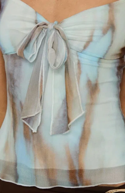 Princess Polly Bloomsbury Mesh Camisole In Blue