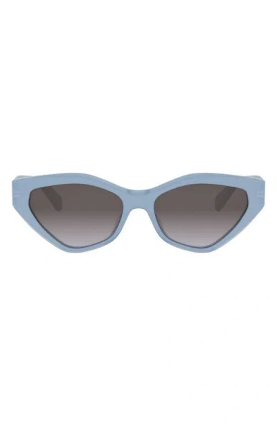 Celine Cl40323u Triomphe 84b Celeste Tenue Sunglasses In Blue