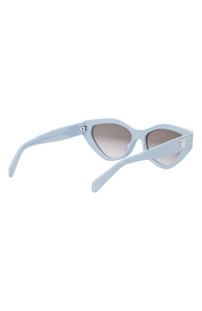 Celine Cl40323u Triomphe 84b Celeste Tenue Sunglasses In Blue