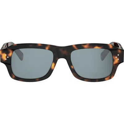 Celine 3 Dots 53mm Rectangular Sunglasses In Brown