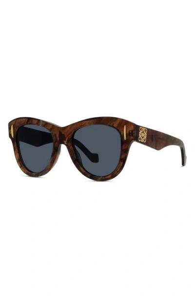 Loewe Anagram Round Sunglasses In Brown