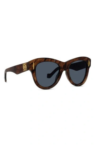 Loewe Anagram Round Sunglasses In Brown
