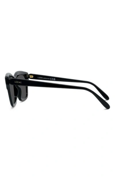 Loewe Slim 53mm Rectangular Sunglasses In Black