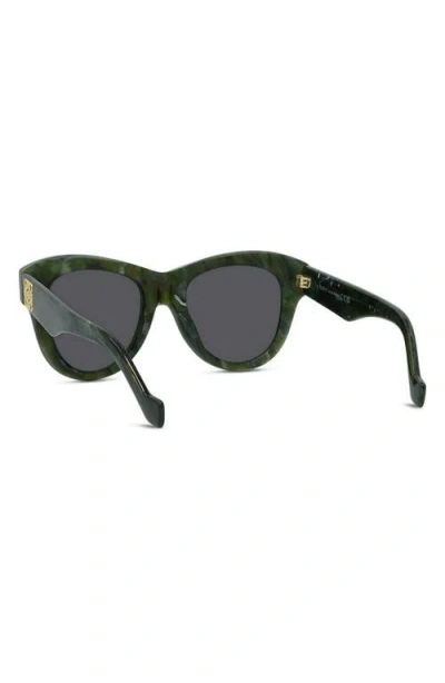Loewe Anagram Round Sunglasses In Green