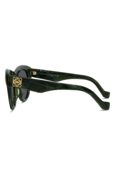 Loewe Anagram Round Sunglasses In Green