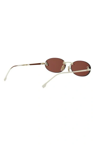 Fendi ' First 54mm Oval Sunglasses In Brown