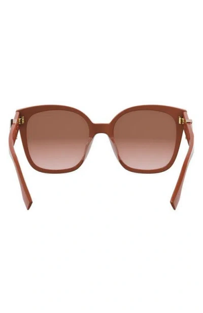Fendi Ff Diamonds 55mm Gradient Square Sunglasses