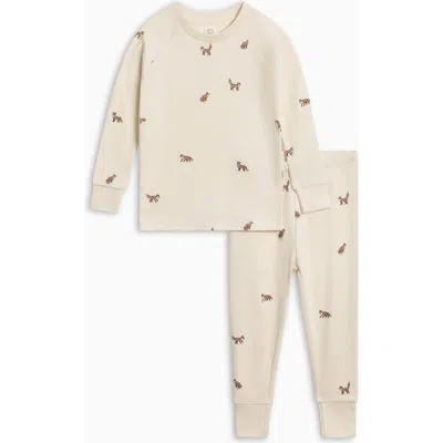 Colored Organics Organic 2-piece Long Sleeve Jammie Set In Neutral
