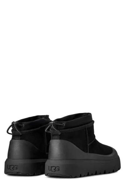 Ugg Suede Classic Ultra Mini Weather Hybrid Ankle Boots In Black