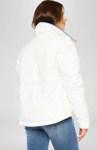 Kancan Yerba Relaxed Puffer Jacket In White