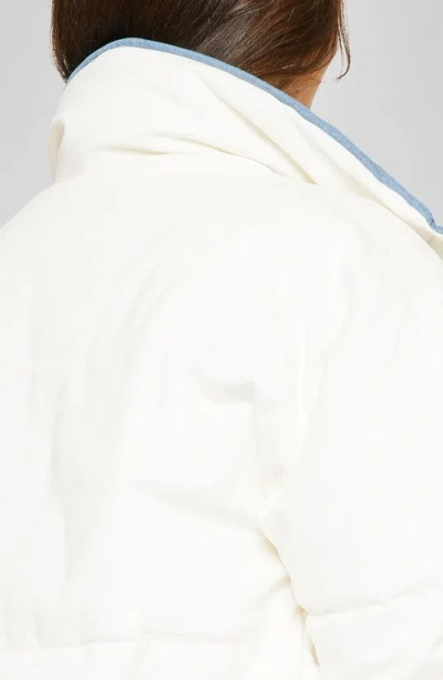 Kancan Yerba Relaxed Puffer Jacket In White