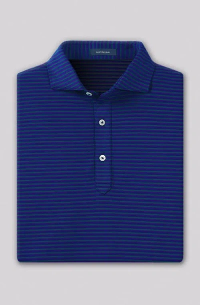 Turtleson Clark Stripe Performance Polo In Blue