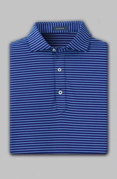 Turtleson Clark Stripe Performance Polo In Blue