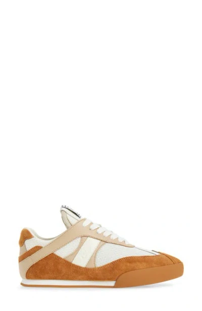Chloé Kick Brown And White Sneakers In Mesh And Leather In Multi