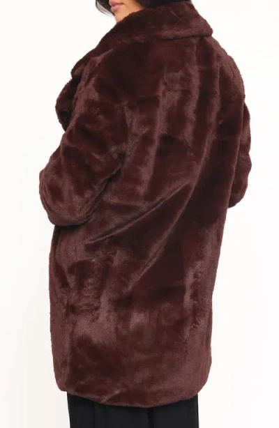 Petal And Pup Petal & Pup Meeka Faux Fur Jacket In Brown