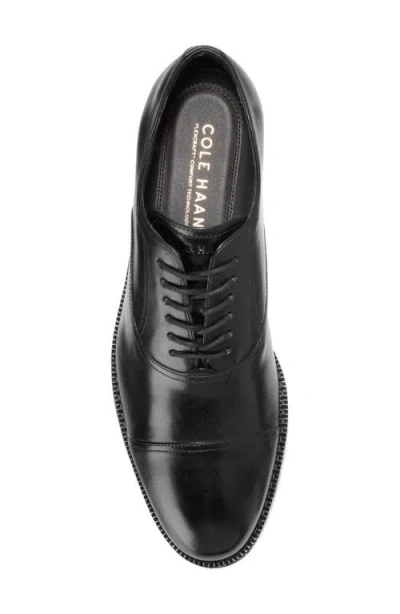 Cole Haan Newmark Grand Cap Toe Oxford In Black