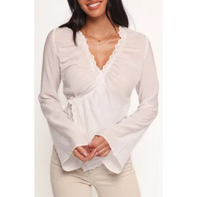 Petal And Pup Petal & Pup Adira Wrap Top In White