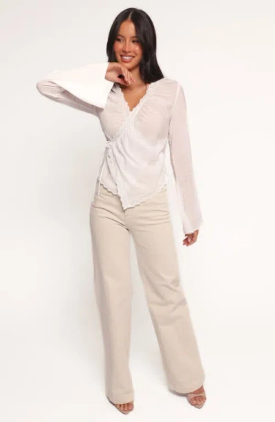 Petal And Pup Petal & Pup Adira Wrap Top In White