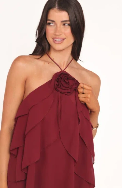 Petal And Pup Petal & Pup Zorina Sleeveless Chiffon Top In Red