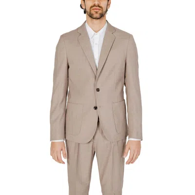 Antony Morato Beige Polyester Suit In Brown
