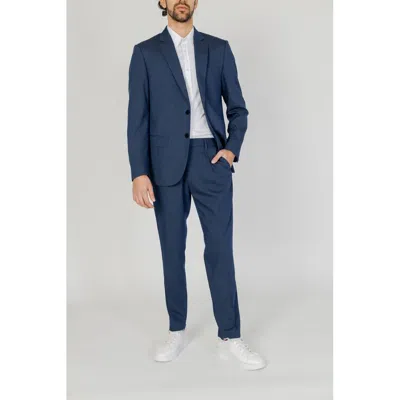 Antony Morato Polyester Men's Suit In Blue