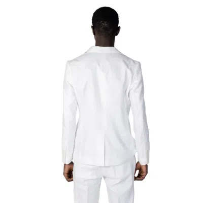 Antony Morato White Linen Suit In Gray
