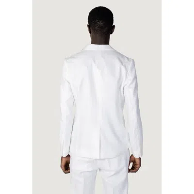 Antony Morato White Linen Suit In Gray