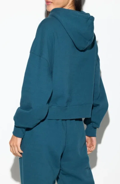 Spiritual Gangster Balance Olsen Crop Graphic Hoodie In Blue
