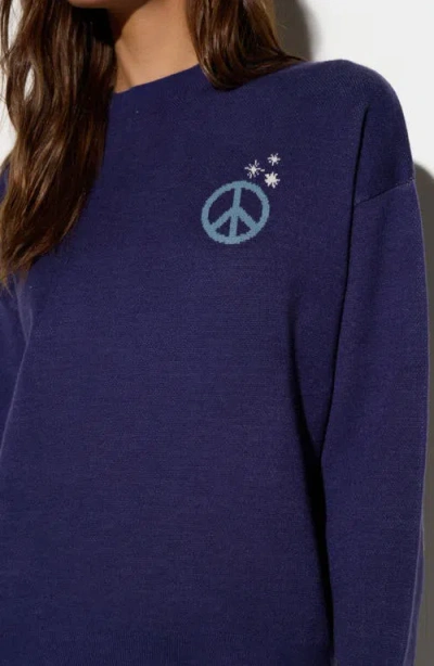 Spiritual Gangster Alpine Glow Claire Sweater In Blue