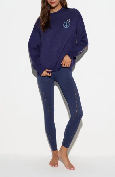 Spiritual Gangster Alpine Glow Claire Sweater In Blue