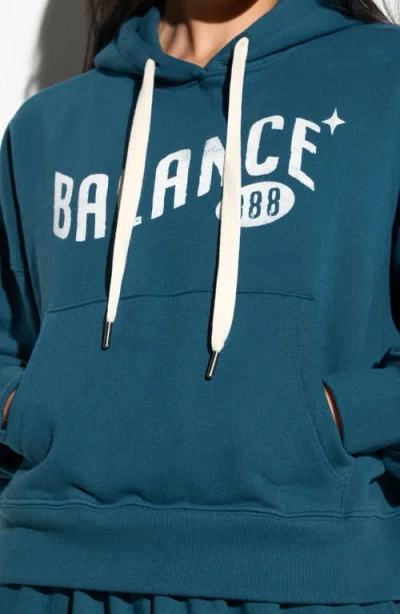 Spiritual Gangster Balance Olsen Crop Graphic Hoodie In Blue