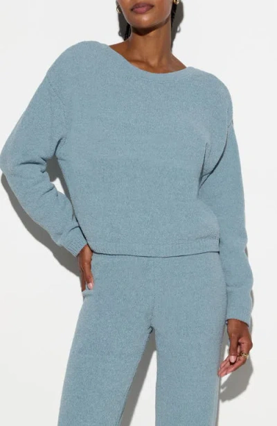 Spiritual Gangster Blaire Chenille Sweater In Gray