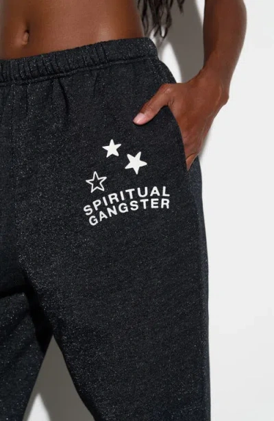 Spiritual Gangster Saturn Cotton Blend Sweatpants In Black
