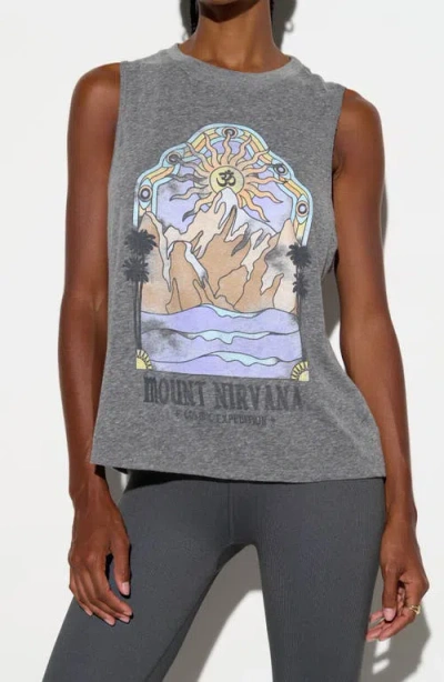 Spiritual Gangster Mount Nirvana Vibe Graphic Tank In Gray