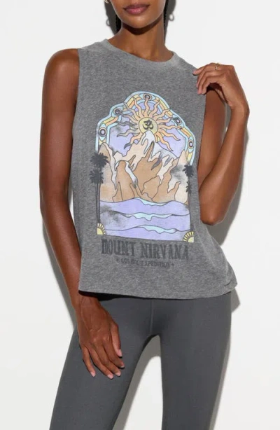 Spiritual Gangster Mount Nirvana Vibe Graphic Tank In Gray