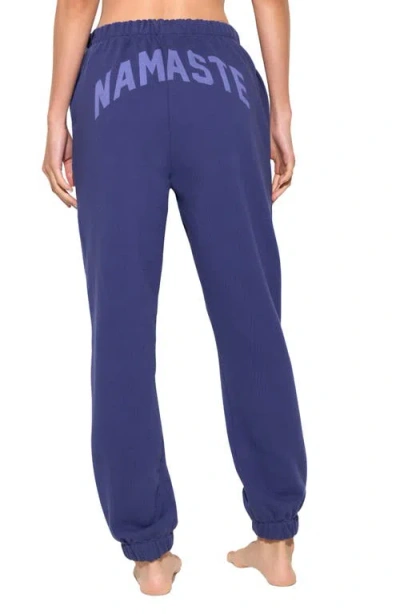 Spiritual Gangster Namaste Portia Cotton Sweatpants In Blue