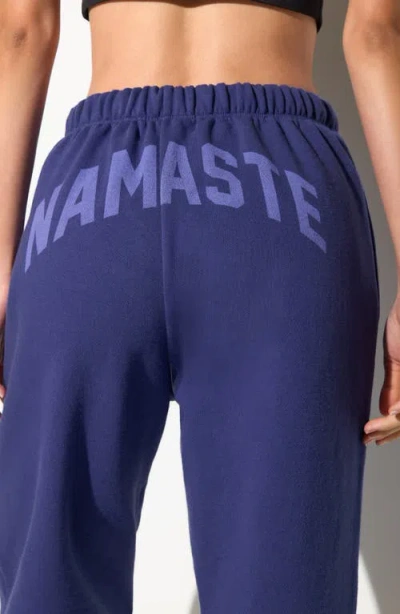 Spiritual Gangster Namaste Portia Cotton Sweatpants In Blue