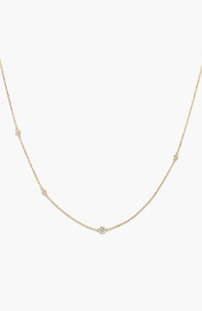 Mejuri Multi Station Round Diamond Necklace In Gold