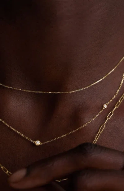 Mejuri Multi Station Round Diamond Necklace In Gold