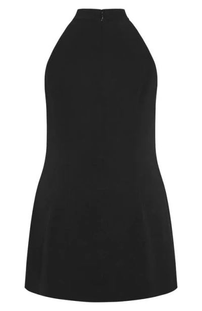 City Chic Karter Bow Sheath Dress In Black