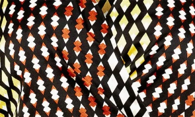 City Chic Marlowe Abstract Print Faux Wrap Dress In Multi